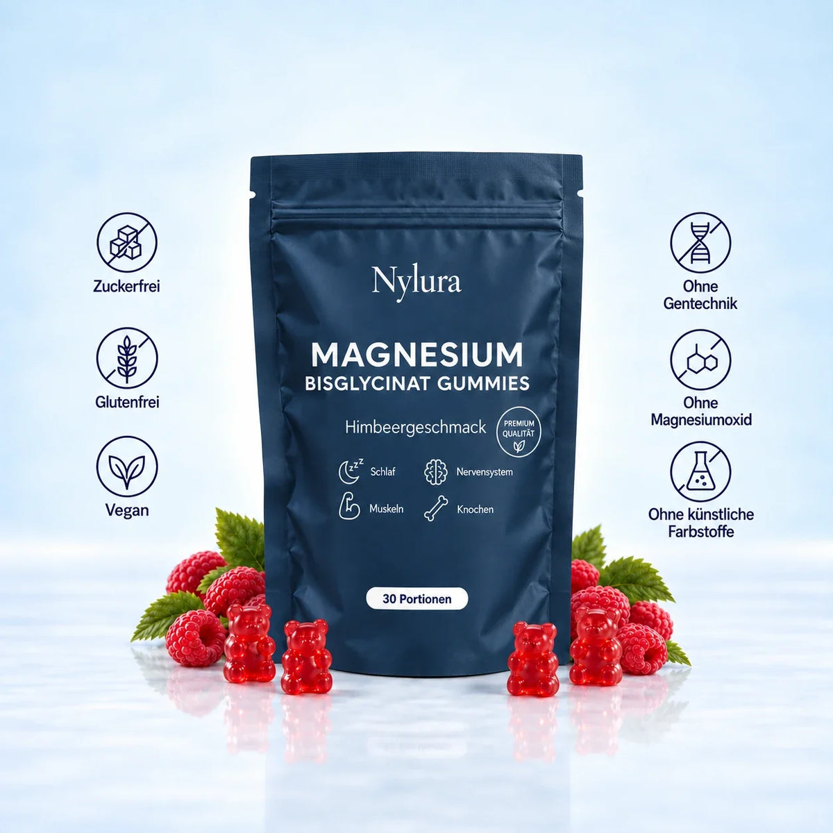 Nylura Magnesium Gummies – 2 Beutel
